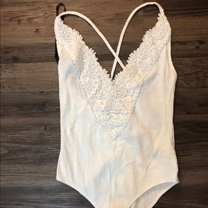 White floral bodysuit
